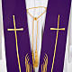 Clergy Stole with deer at the water stream and cross s5