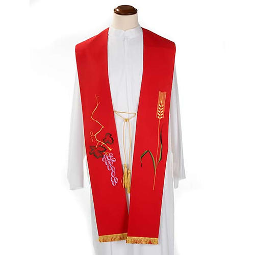Clergy Stole with ears of wheat and grapes 1