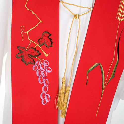 Clergy Stole with ears of wheat and grapes 5