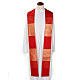 Liturgical stole in wool with golden stripes s2