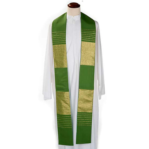 Religious Stole in wool with golden stripes 1