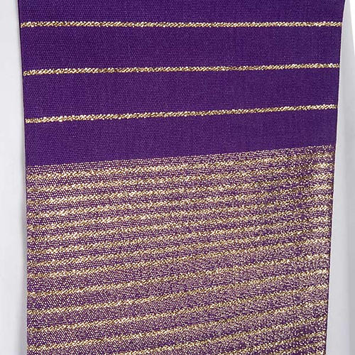 Religious Stole in wool with golden stripes 6