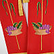 Liturgical stole with JHS, ear of wheat, grapes and host s4