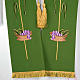 Liturgical stole with JHS, ear of wheat, grapes and host s6