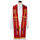 Liturgical stole with golden cross, ear of wheat and grapes s2