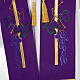 Liturgical stole with golden cross, ear of wheat and grapes s3