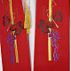 Liturgical stole with golden cross, ear of wheat and grapes s4