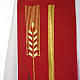 Liturgical stole with golden cross, ear of wheat and grapes s6
