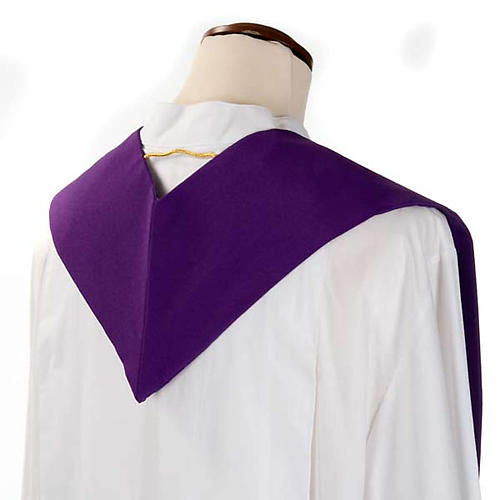 Clerical Stole with golden cross, ear of wheat and grapes 7