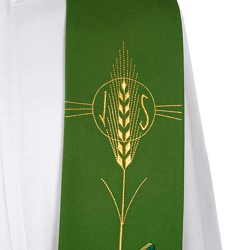 Clergy Stole with ear of wheat and fish 3