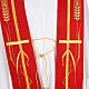 Liturgical stole with golden cross ear of wheat and grapes s4