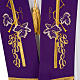 Liturgical stole with golden cross ear of wheat and grapes s6