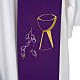 Liturgical stole with chalice and grapes embroidery s6