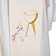 Religious stole with chalice and grapes embroidery s5