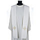 Liturgical stole with golden cross and interlaced embroidery s1