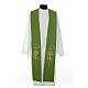 Clergy Stole in polyester with chalice, Eucharist, grapes and ear of wheat s8