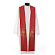Clergy Stole in polyester with chalice, Eucharist, grapes and ear of wheat s9