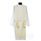 Clergy Stole in polyester with chalice, Eucharist, grapes and ear of wheat s10