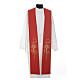 Clergy Stole in polyester with chalice, Eucharist, grapes and ear of wheat s3