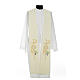 Clergy Stole in polyester with chalice, Eucharist, grapes and ear of wheat s4