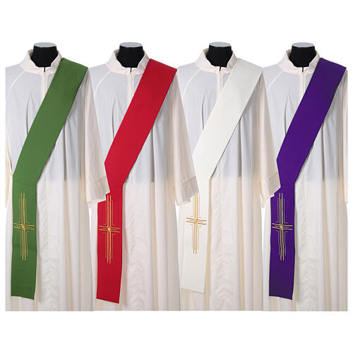 Diaconal stole in polyester with cross 1