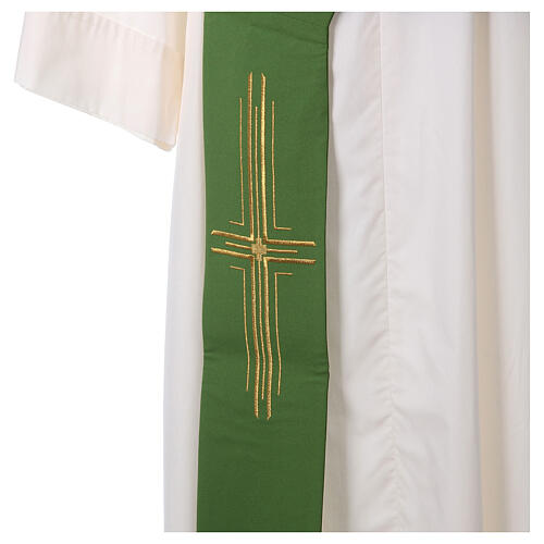 Diaconal stole in polyester with cross 2