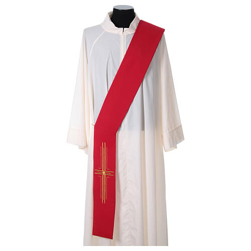 Diaconal stole in polyester with cross 4