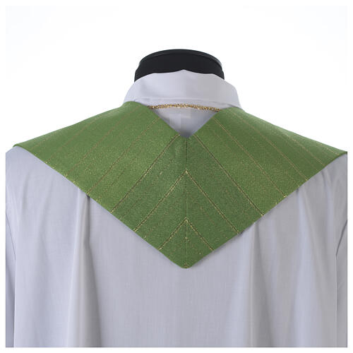 Clergy Stole in pure wool, stylized cross, double twisted yarn 8