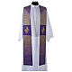 Clergy Stole in pure wool, stylized cross, double twisted yarn s7