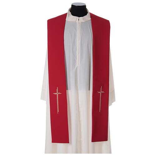 Priesterstola stilisierten Kreuz 100% Polyester 3