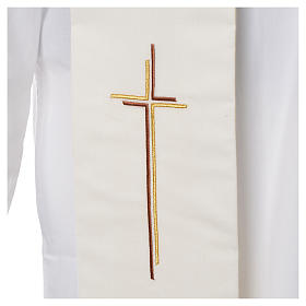 Priest stoles and Deacon stoles: Stole stylised cross 100% polyester