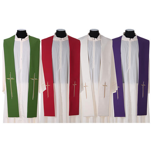 Clergy Stole stylized cross 100% polyester 1