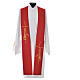 Liturgical Stole in polyester with stylised cross and lamp s5