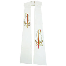 Clergy Stole in polyester with Chi-rho and fish embroidery