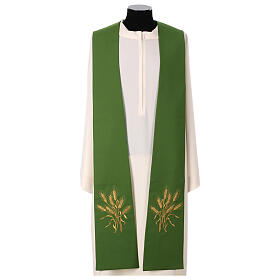 Pastor Stole in 100% polyester with ears of wheat embroidery
