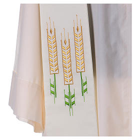 Clergy Stole in 100% polyester with stylised ears of wheat