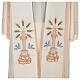 Clergy Stole in 100% polyester with loaves and doves s2