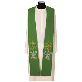 Stole in 100% polyester with baptismal font