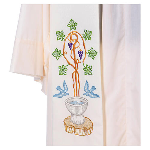 Stole in 100% polyester with baptismal font 4