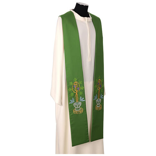 Stole in 100% polyester with baptismal font 5