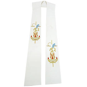 Estolas: Estola 100% poliéster lámpara alfa y omega palomas