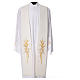 Stole in 100% polyester, stylised cross and ears of wheat s4