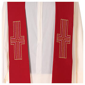 Clergy Stole in 100% polyester, stylised crosses