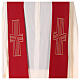 Clergy Stole in 100% polyester, stylised crosses s2