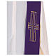 Stole in 100% polyester with cross, Alpha and Omega s3