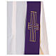 Stole in 100% polyester with cross, Alpha and Omega s8