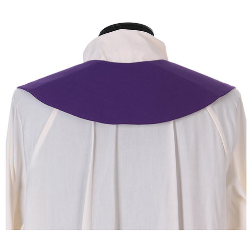Clergy Stole in 100% polyester with cross, Alpha and Omega 4