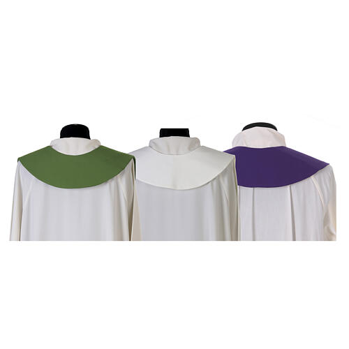 Clergy Stole in 100% polyester with cross, Alpha and Omega 10