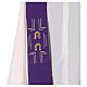 Clergy Stole in 100% polyester with cross, Alpha and Omega s9