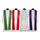 Stole in 100% polyester with cross and candles s1